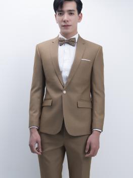 Bộ Suit Nâu Nhạt Caro Modern Fit TGS275